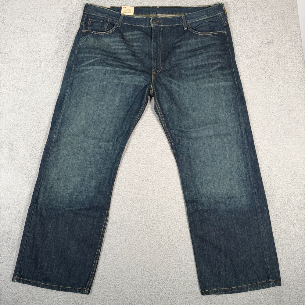 Levis Jeans Mens 42x30 (Fits 44) 569 Loose Straight Leg Denim Dark Wash New